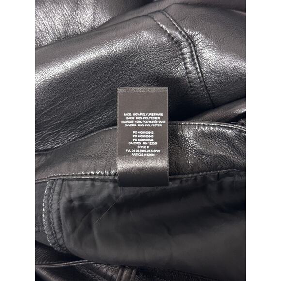 Aritzia Pants 12 Womens Wilfred Melina Straight Black Vegan Leather - Picture 7 of 7